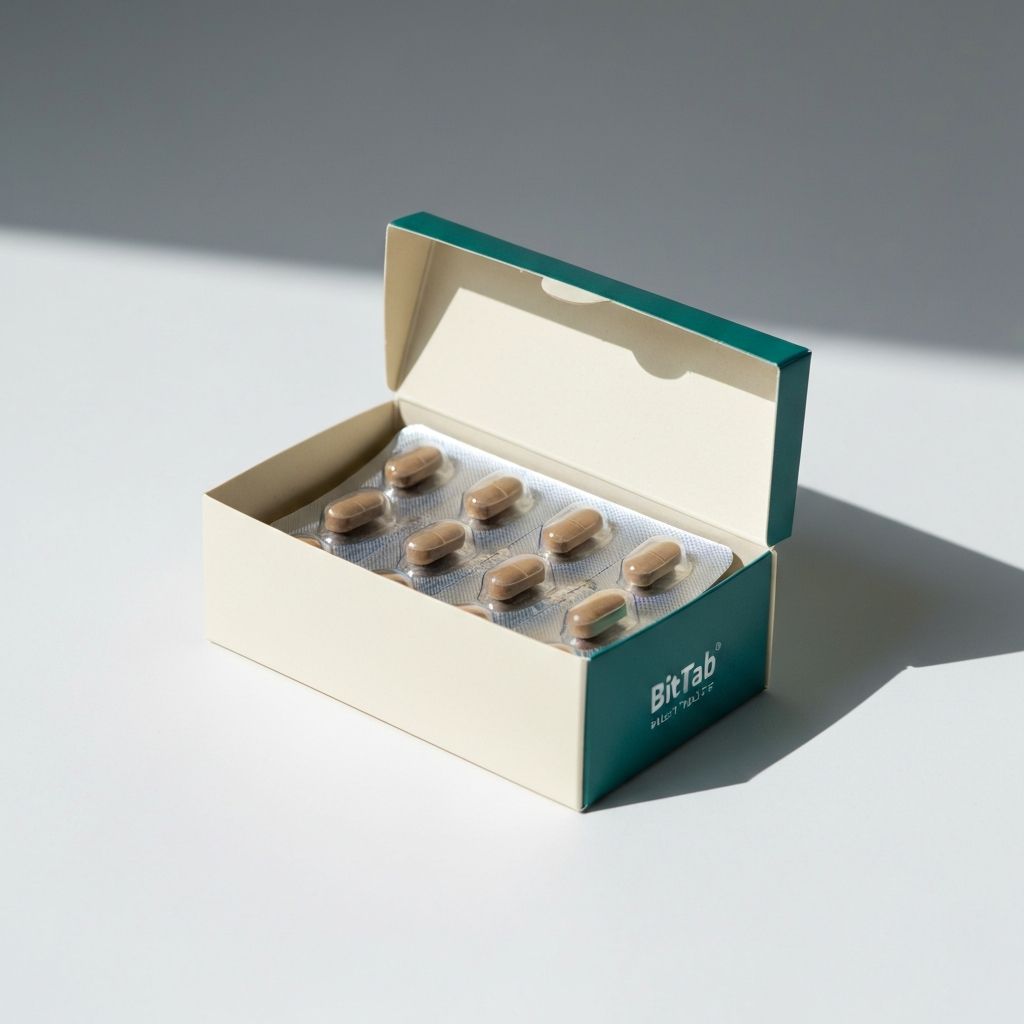 Tablets in cardboard box